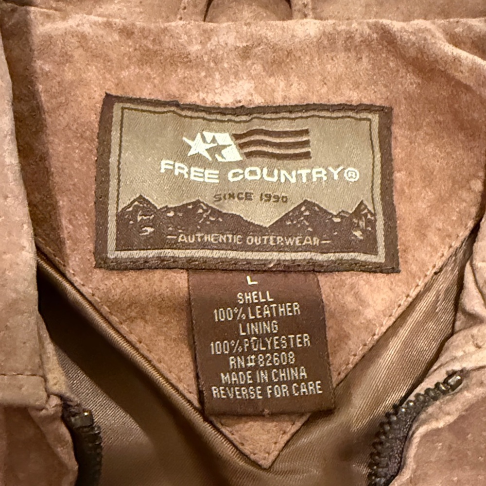Free Country Women's Brown Leather Jacket - Picture 2 of 7